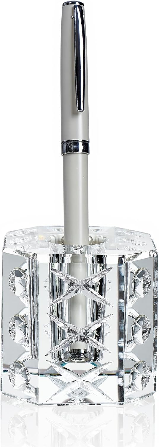 Octagonal Glass Pen Stand - view 1