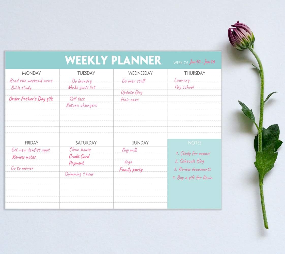 Weekly Planner Pad with Notes - view 2